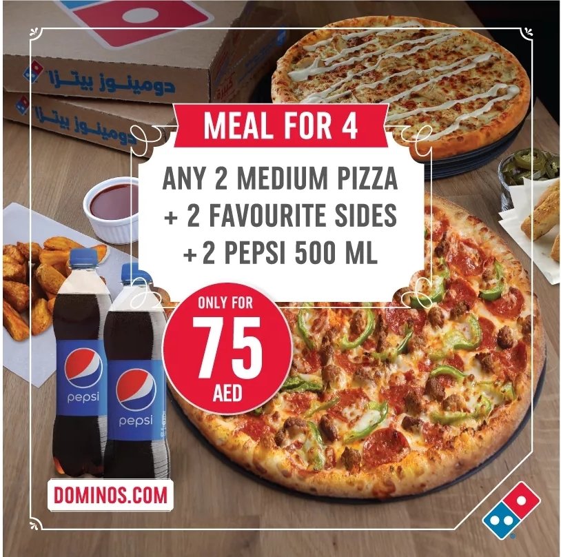 Screenshot 20180515 055234 Facebook 1 2, 4 or 6? We have meals for everyone at Domino's Pizza.