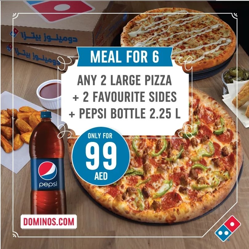 Screenshot 20180515 055311 Facebook 2 2, 4 or 6? We have meals for everyone at Domino's Pizza.