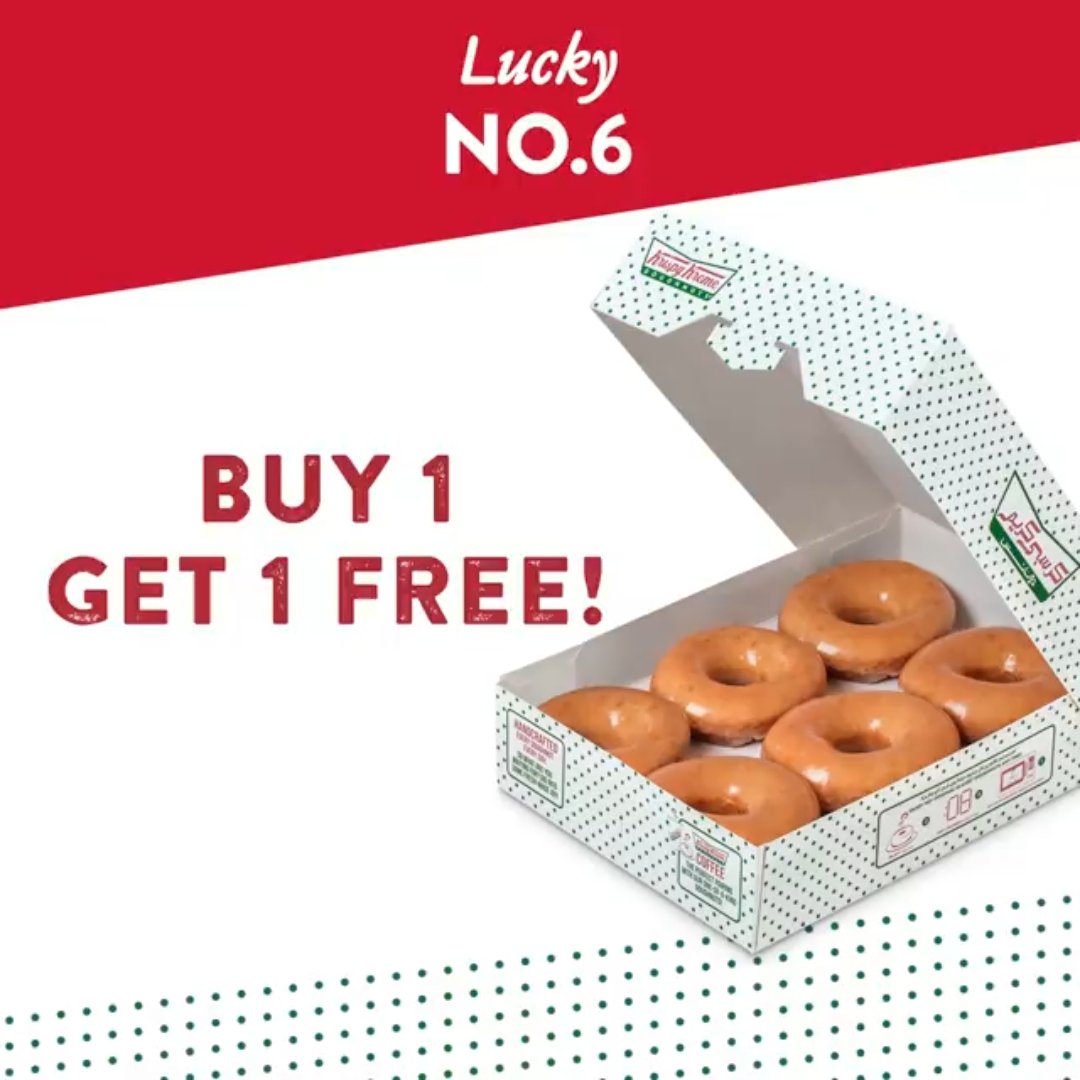 Buy 1 get 1 free- Krispy Kream