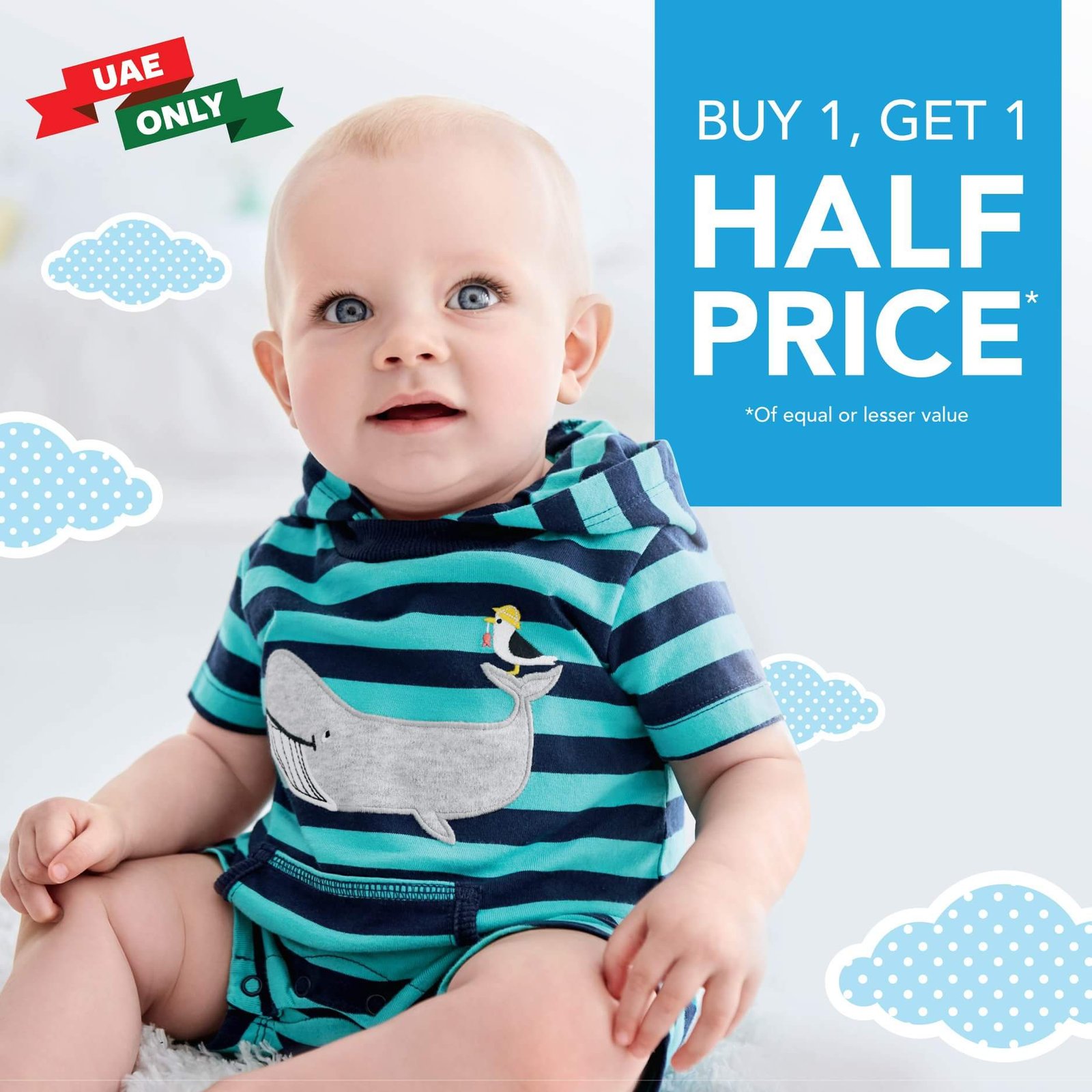 Buy 1 get  1 HALF PRICE, Carter’s