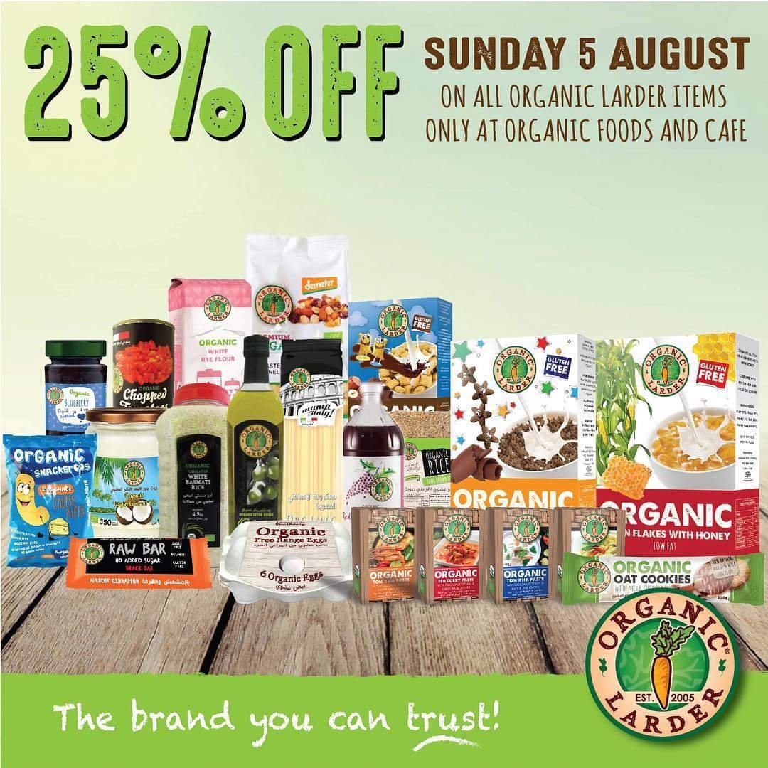 Organic Foods & Cafe offering 25% Off