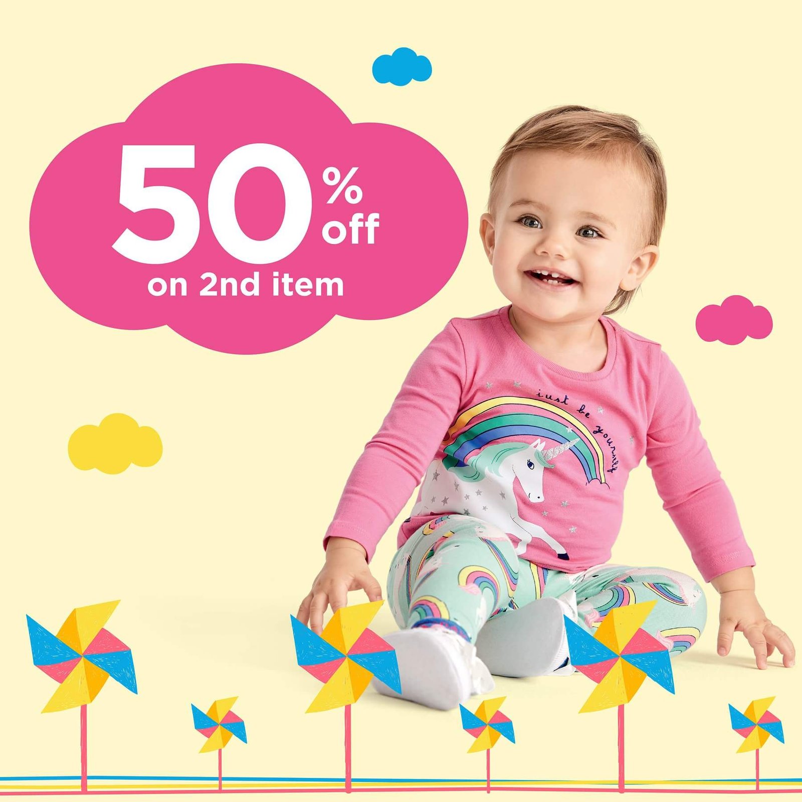 Time to stock up. 50% on 2nd item at Carter’s.