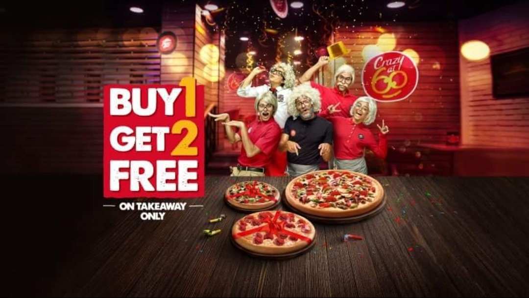 PizzaHutAE 1 get 2 free PIZZA