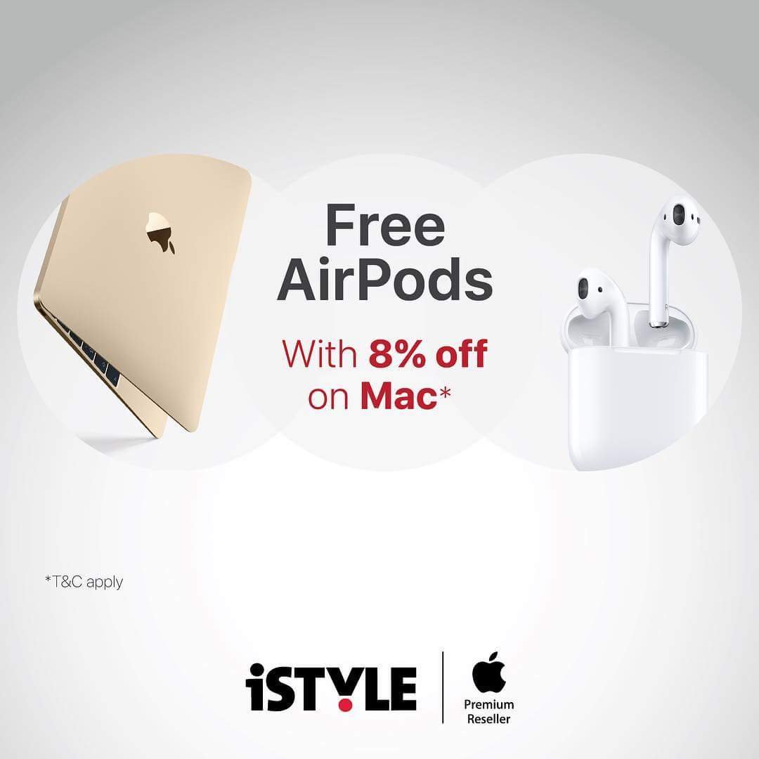 Up to 12% off on Mac | Free AirPods or free Office 365 and 20% off on AppleCare  iSTYLE . . .