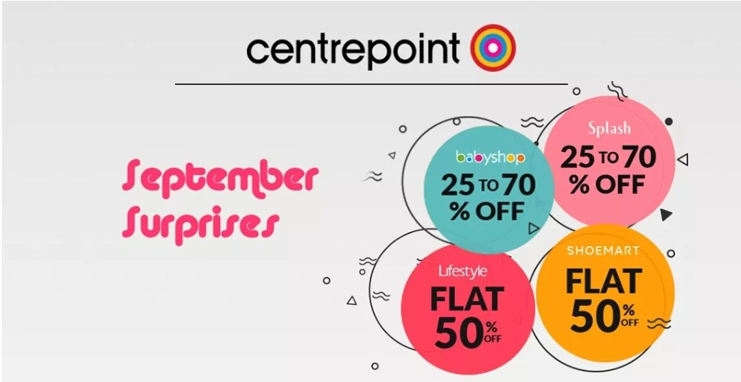 September Surprises – Enjoy 25% To 70% OFF  #Centrepoint