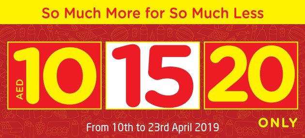 LULU ONLY FOR AED 10, 15 & 20 OFFER