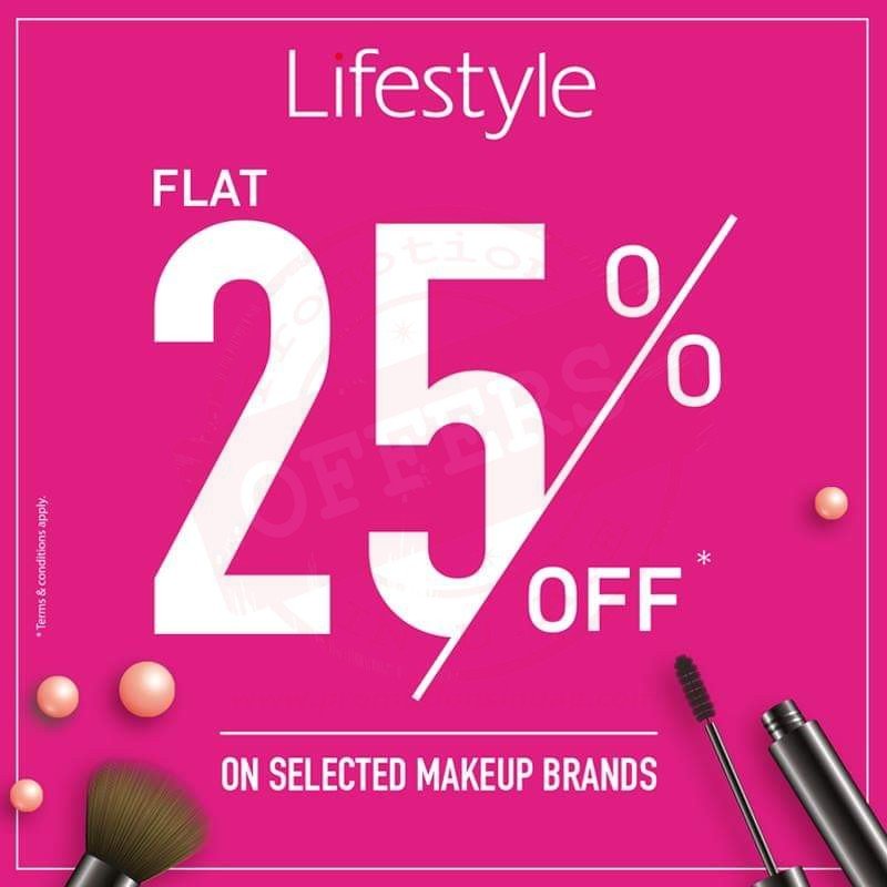 FLAT 25% OFF ON MAKEUP!  On your favourite brands – Bourjois, Rimmel, Revlon, Prestige, Palladio and Nascita across all Lifestyle & Centrepoint stores HURRY..SHOP NOW!