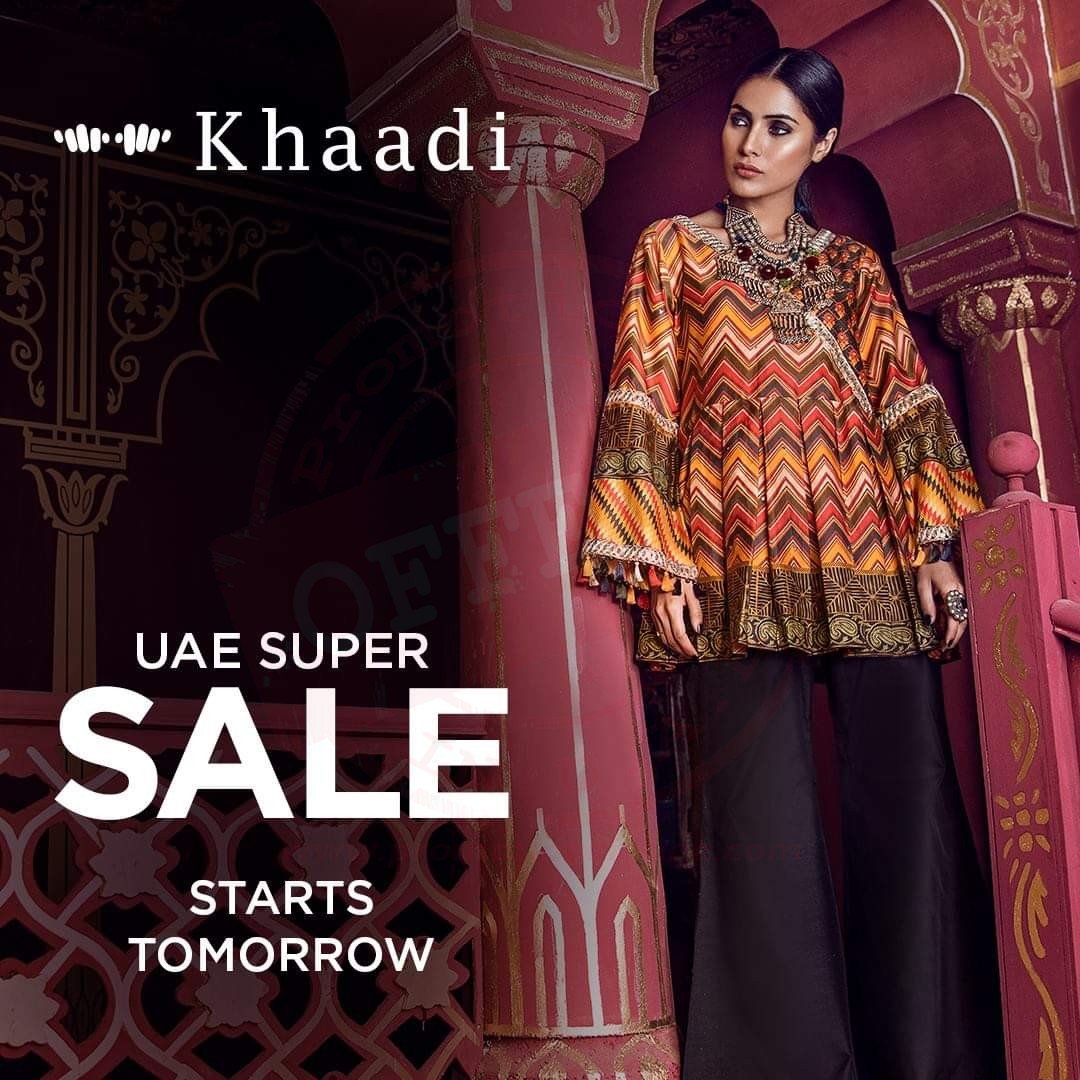 Khaadi Super Sale starts tomorrow across the UAE!  City Centre Deira City Centre Sharjah City Centre Mirdif Dubai Festival City The Dubai Mall City Centre Fujairah Yas Mall BawadiMall Jumeriah 3
