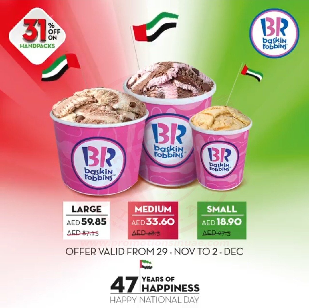 Kick off the National Day long weekend the right way with 31% OFF on HANDPACKS and celebrate with your favorite ice cream flavors!