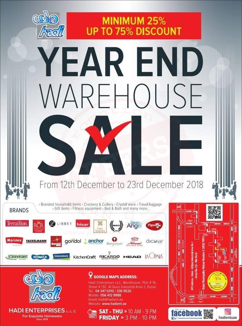 FB IMG 1544705434619 Hadi Year end Warehouse Sale upto 75%