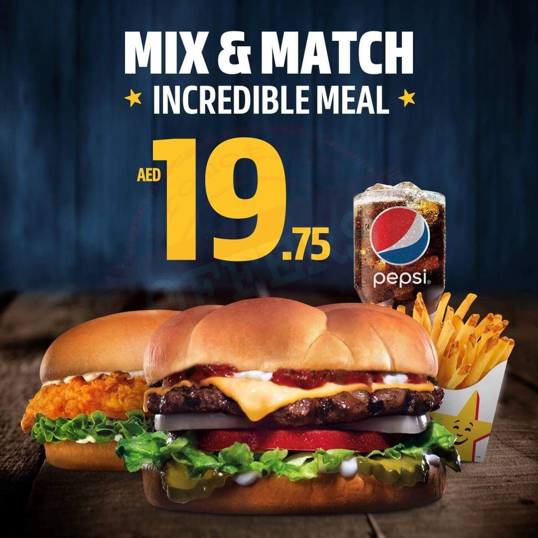 Mix & Match, meal for 19.75 @ Hardee’s