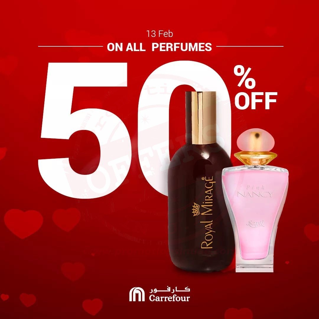 Valentine’s day with 50% OFF on all perfumes!