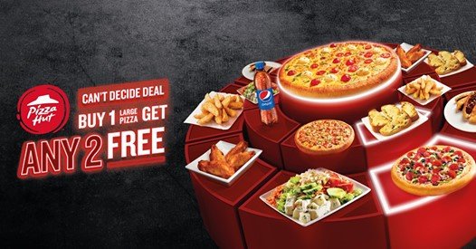 Pizza Hut, Any 2 of your favorite sides for free with pizza!