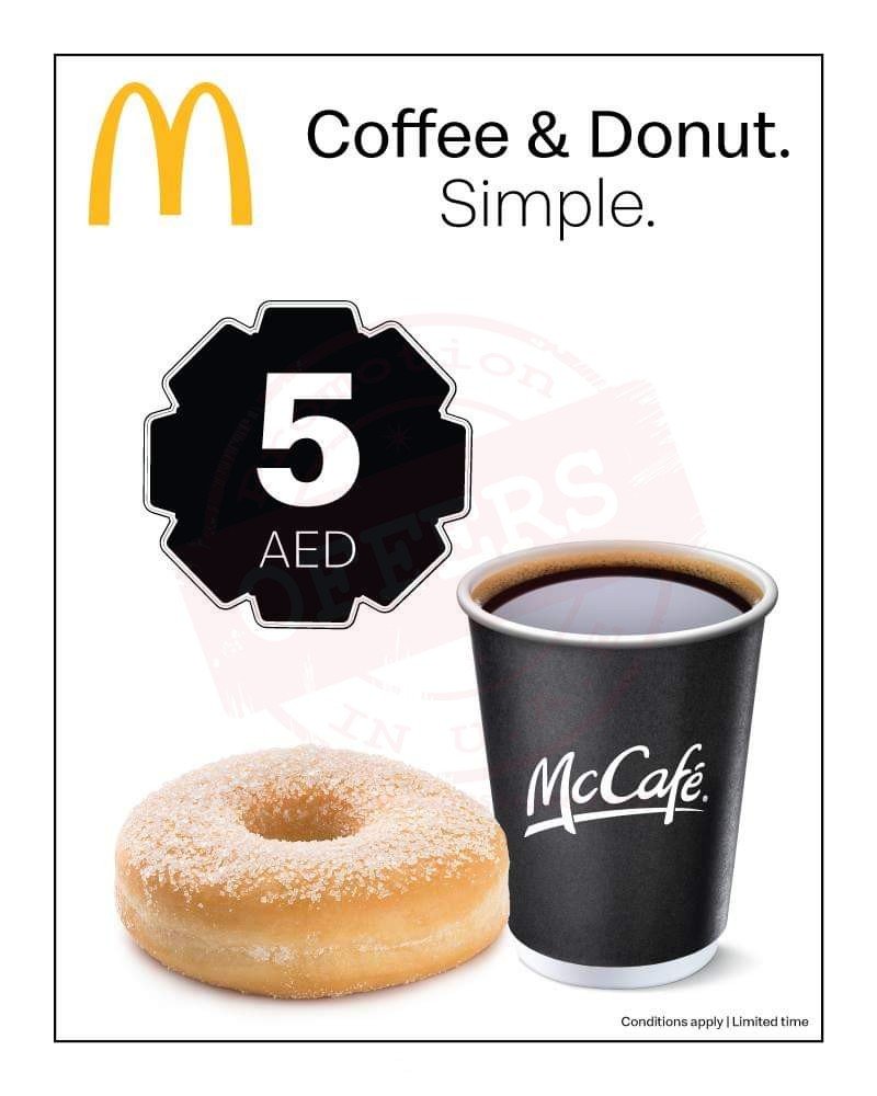 FB IMG 1551767990671 McDonald's coffee & a donut at 5 AED.
