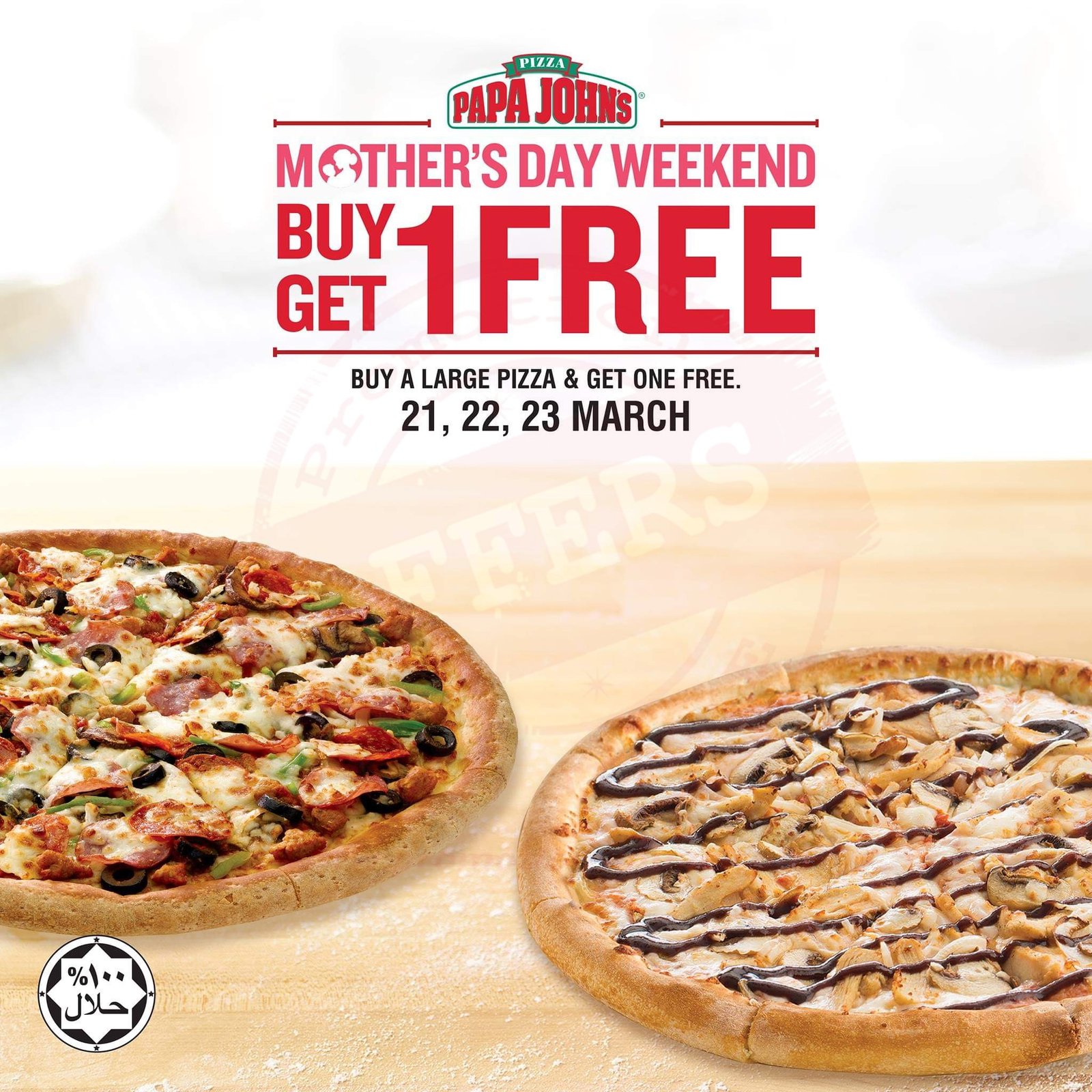 Papa John’s Mother’s Day offer