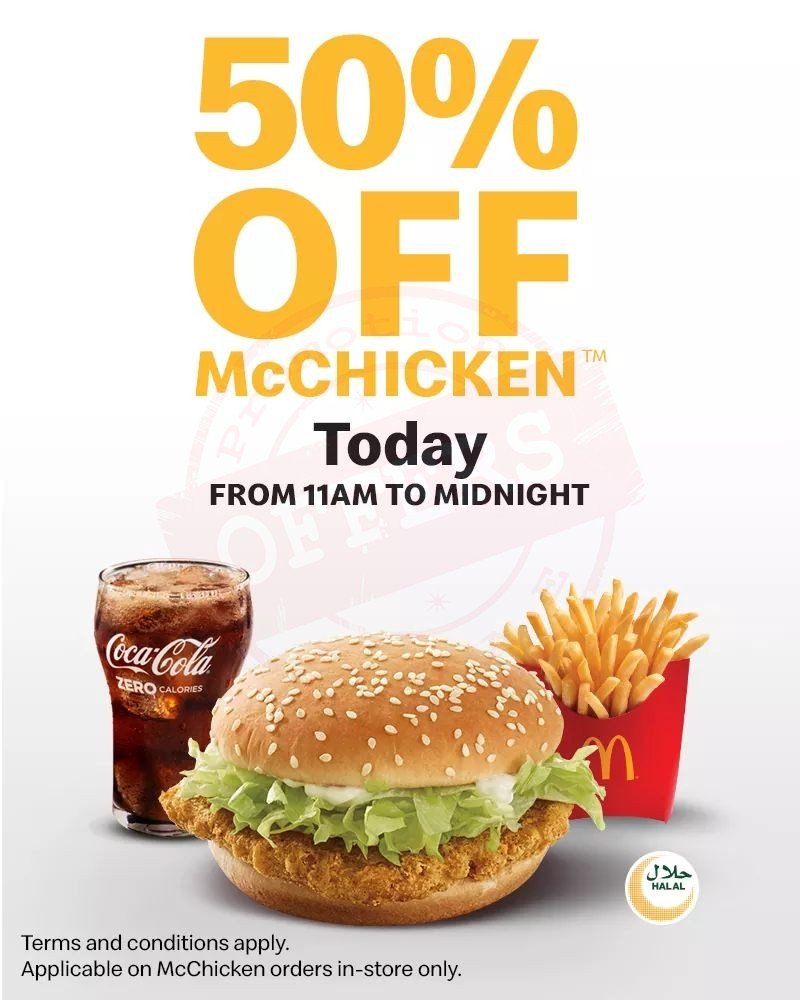 FB IMG 1553498693508 50% Off at McDonald's!