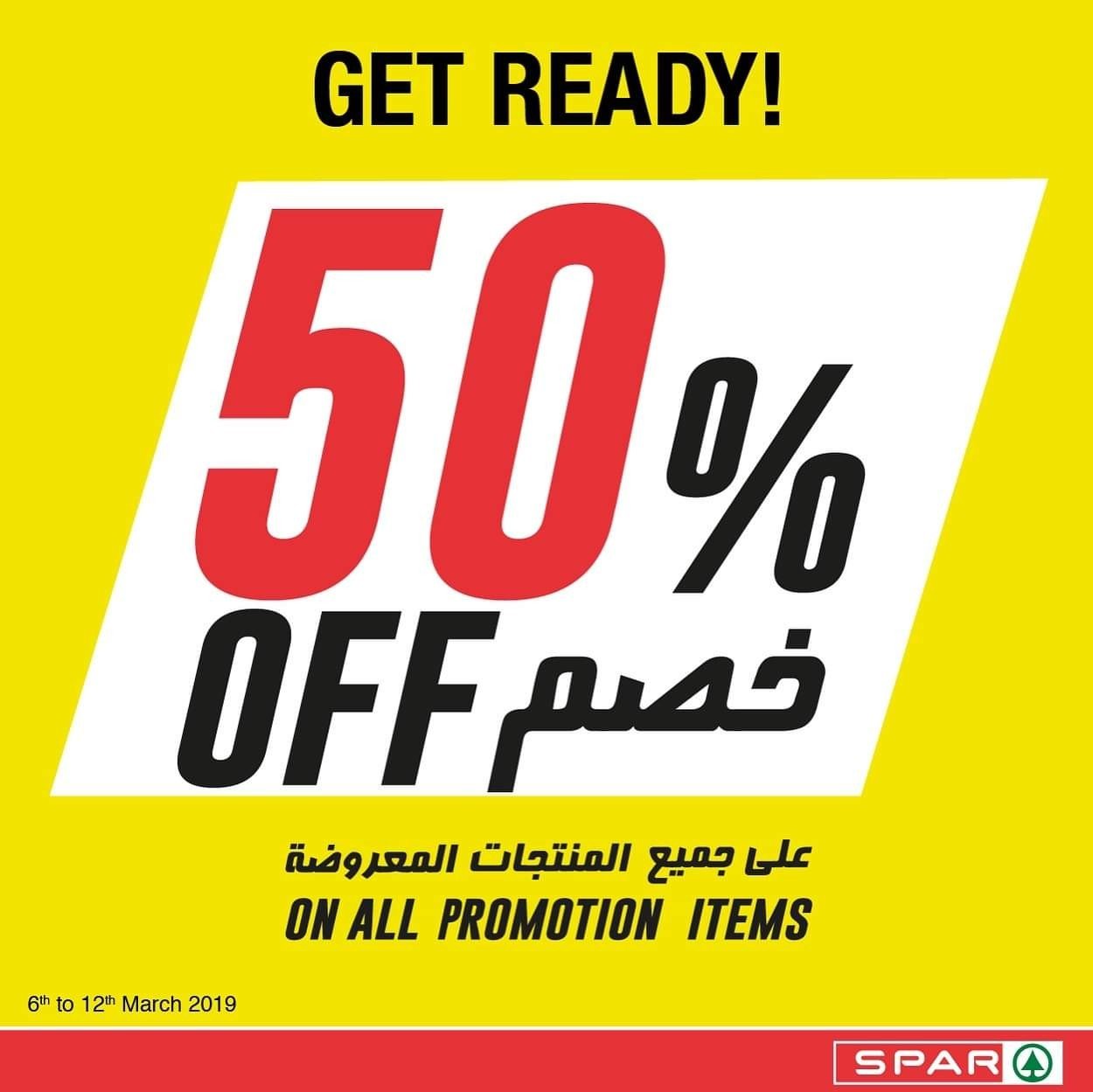 SPAR Flat 50% OFF Offer