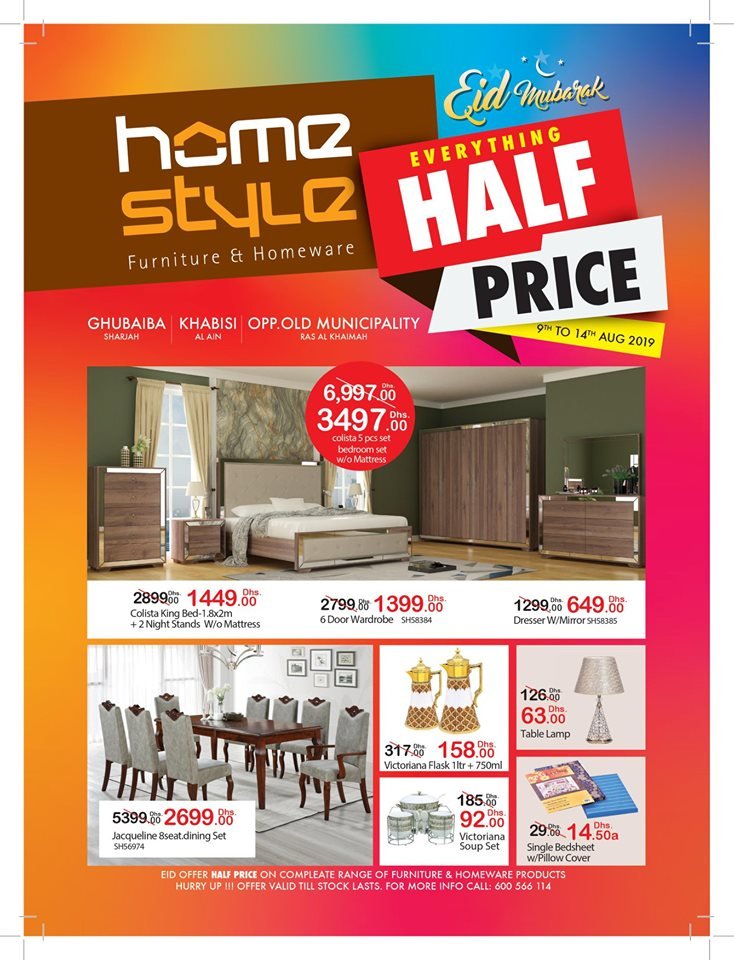 Home Style ENJOY EVERYTHING HALF PRICE AT HOME STYLE !!