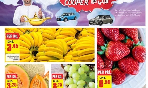 Shop for 100 AED worth to win 5 Mini Coopers