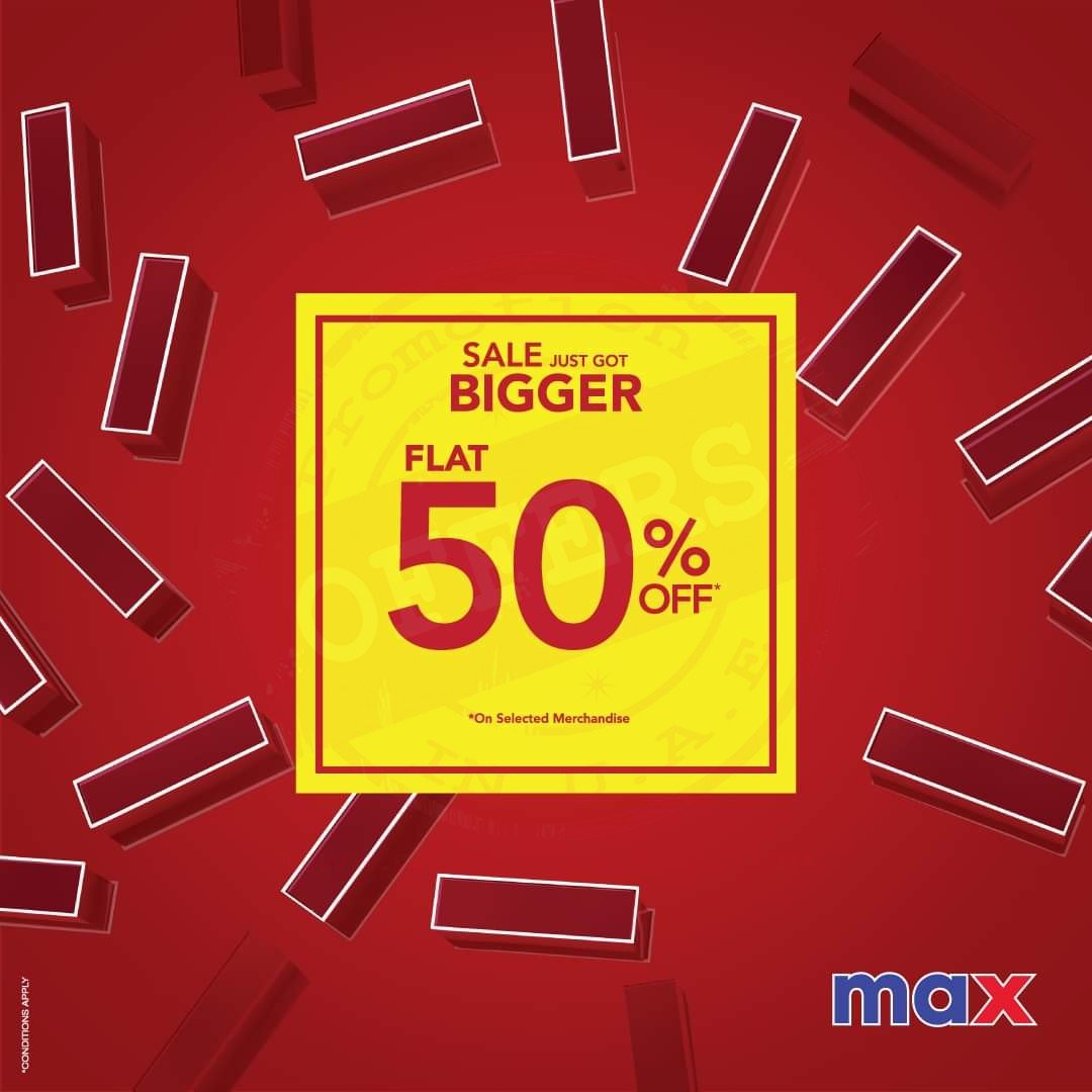 FB IMG 1569399169438 Flat sale 50% at MAX Fashion