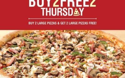BUY 2 GET 2 LARGE PIZZAS! Order now at PapaJohnsUAE