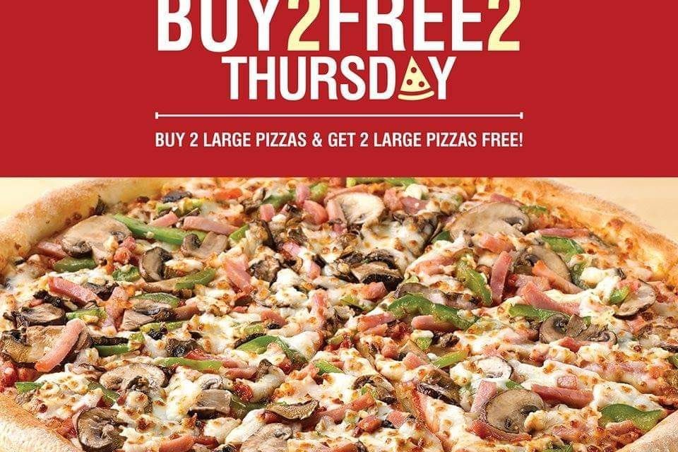 BUY 2 GET 2 LARGE PIZZAS! Order now at PapaJohnsUAE