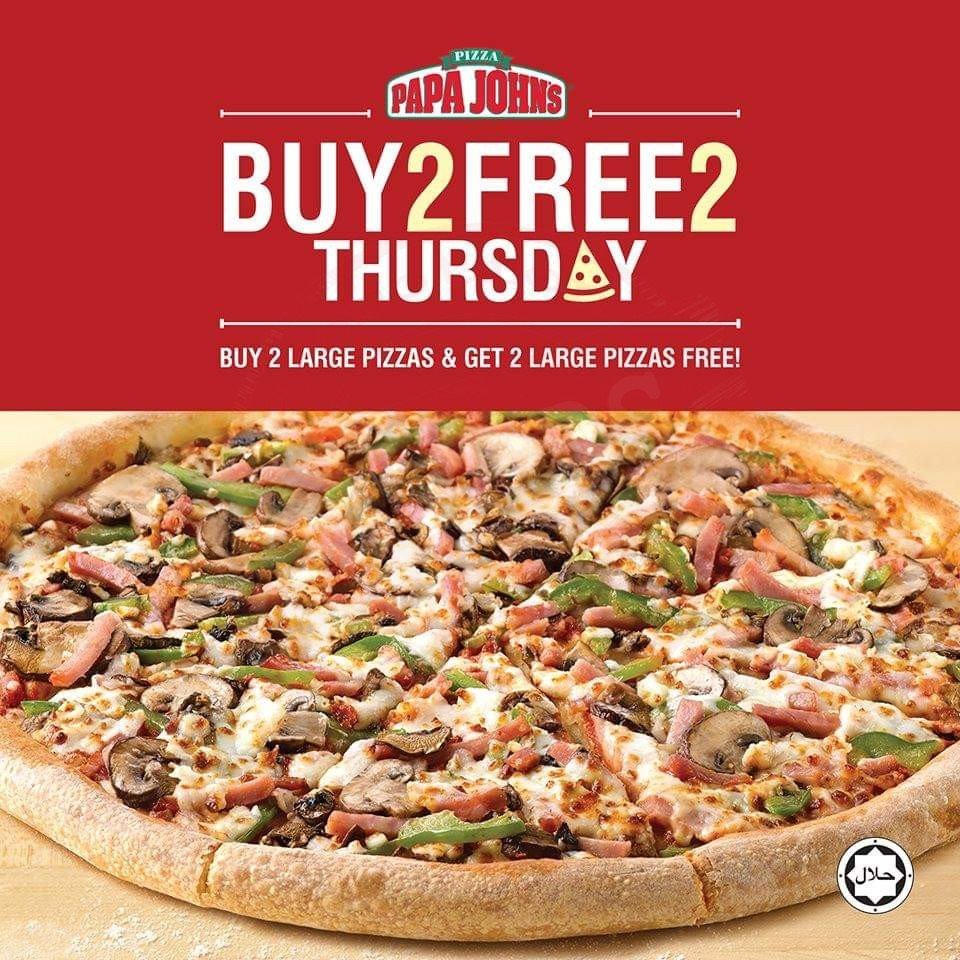 FB IMG 1569481475964 BUY 2 GET 2 LARGE PIZZAS! Order now at PapaJohnsUAE