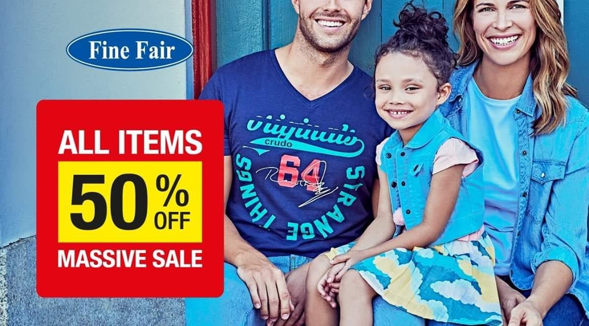 50% Discount on all items! Fine Fair Garments