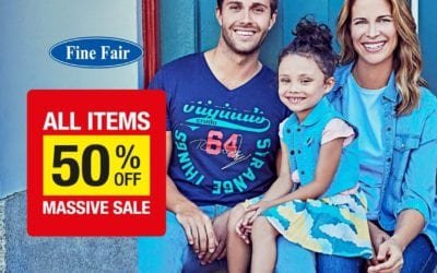 50% Discount on all items! Fine Fair Garments