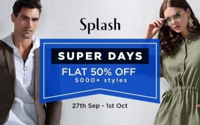 Flat 50% OFF on over 5000+ styles! Splash