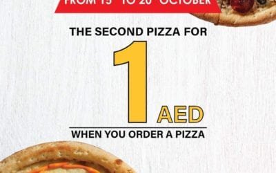 Get your pizza for only AED1 at Broccoli Pizza and Pasta