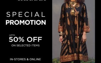 The Khaadi Promotion is on. up to 50% off