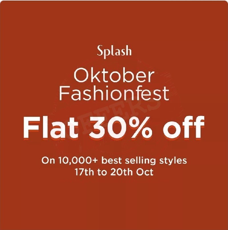 Screenshot 20191018 193833 Facebook Flat 30% on 10,000+ Styles, Plus An Extra 15% Off On Everything at Splash
