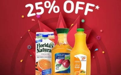 Enjoy 25% OFF on fresh juice today only at any Carrefour