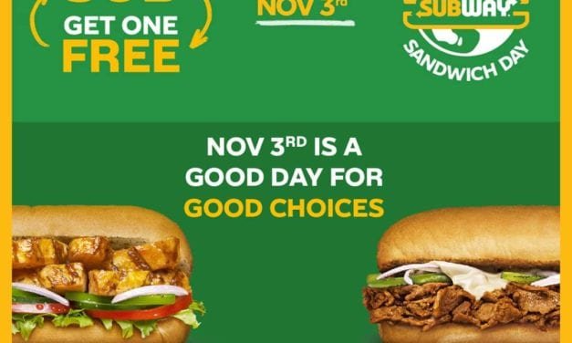 World Sandwich Day with SUBWAY. BUY ONE GET ONE