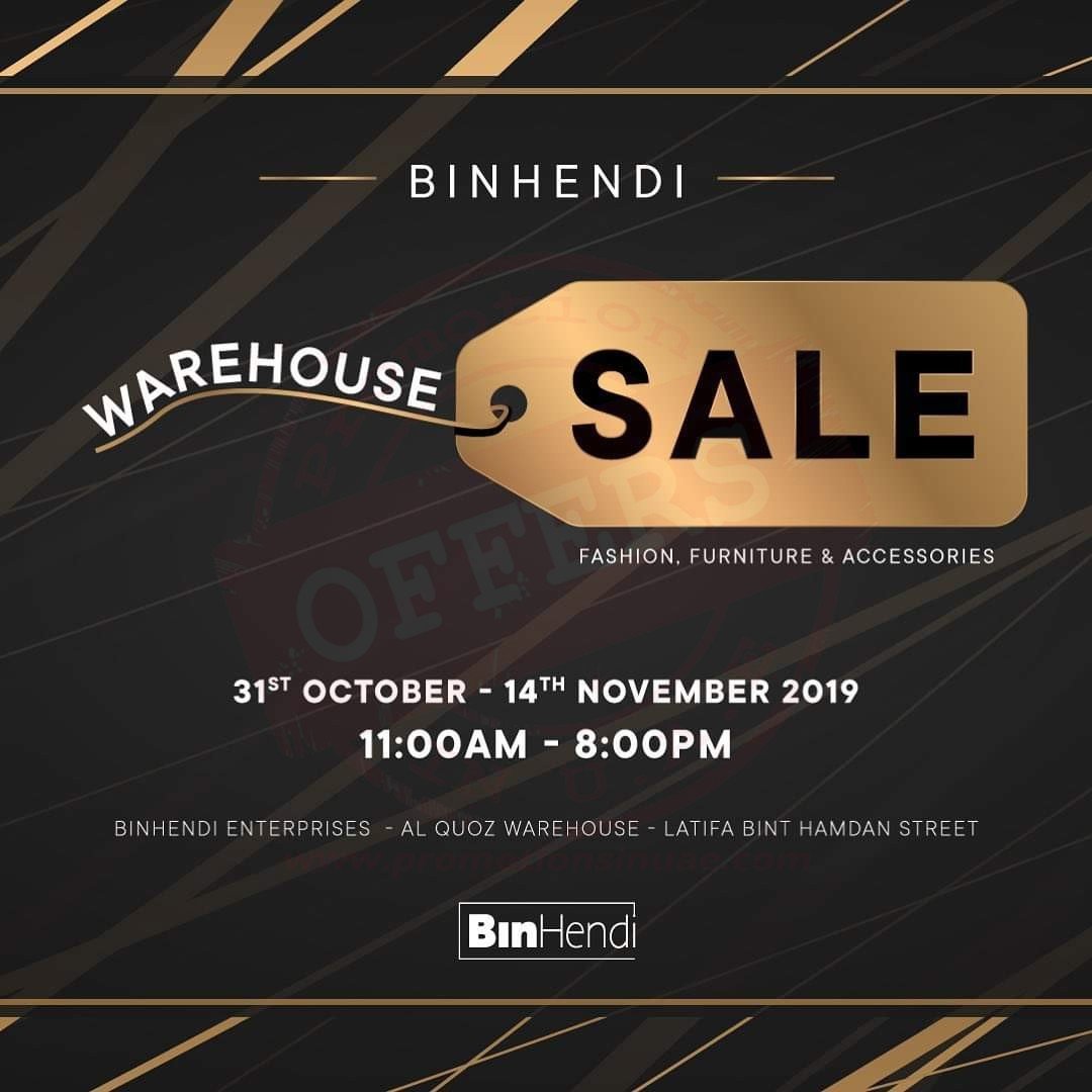 FB IMG 1572784846998 BinHendi Warehouse Sale up to 90% off