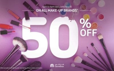 50% OFF on all make-up brands! At Carrefour