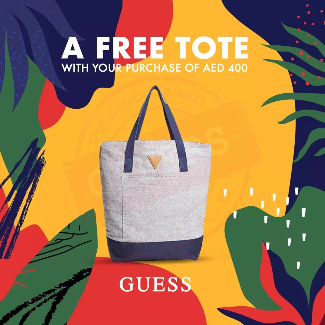 FB IMG 1573820644341 Get free tote bag on purchase for AED 400! GUESS