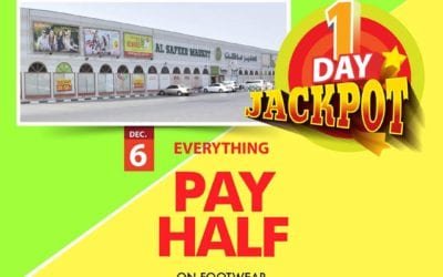 Jackpot Offer-Everything Pay Half!One day Jackpot Offer is back! Visit Shoes4us Store on 6th December 2019