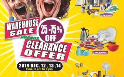 Warehouse Sale on Home appliance,electronics,cookware, etc.