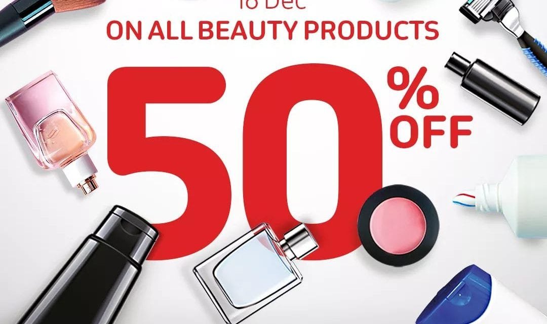 50% OFF* on all beauty brands! Shop at Carrefour