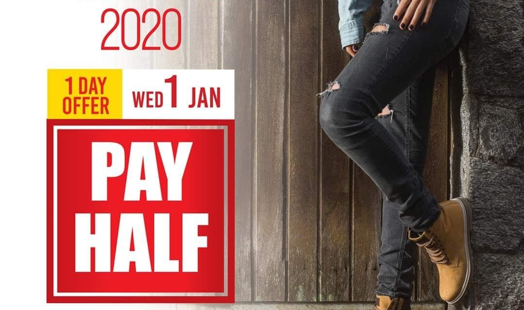 New Year Pay Half Offer at Shoes4us & Sixteen London