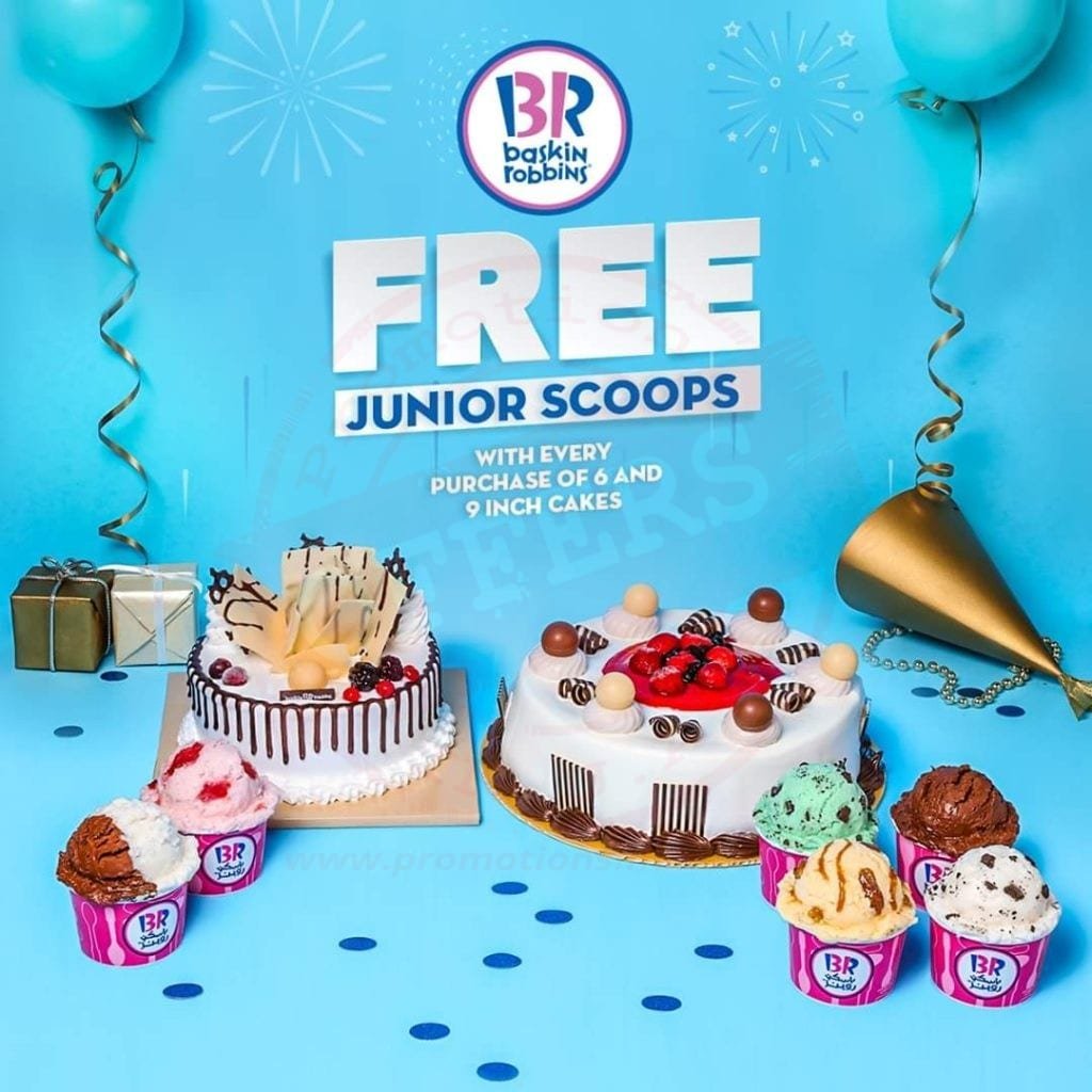 FB IMG 1577876084070 2 or 4 free scoops with every purchase of cakes at Baskin Robbins