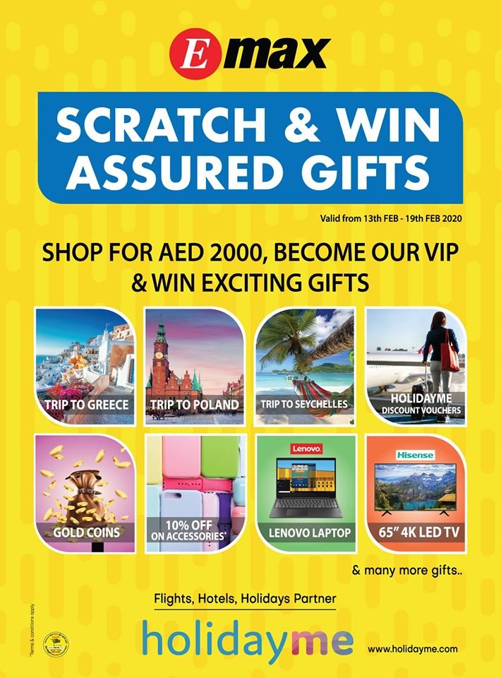 86872498 2976223092430102 4270807894506602496 o Scratch & Win Guaranteed Gifts! Emax crazy offers!