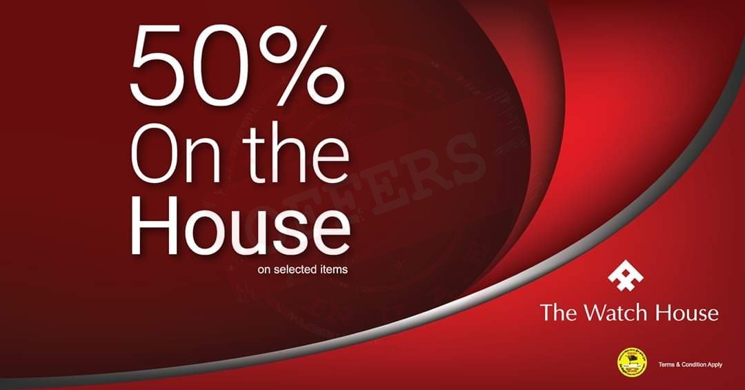 Upto 50% at the watch house stores in UAE.