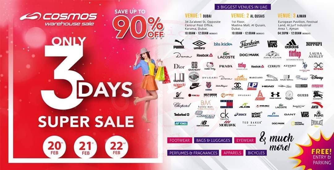 ? ???? Super Sale at Cosmos Warehouse sale