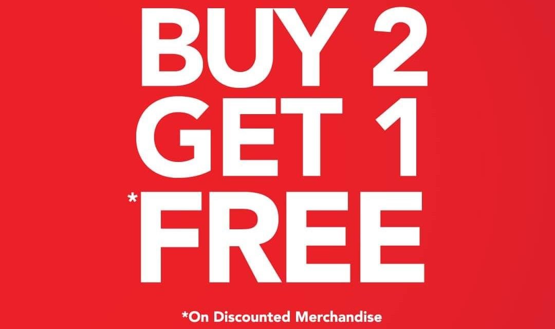 Max Fashion, BUY 2 GET 1 FREE on discounted merchandise