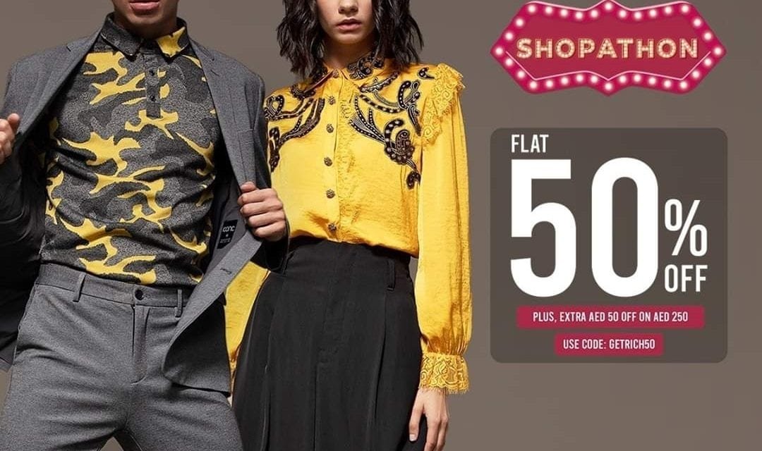 Flat 50% Off. ✅ Extra AED 50 or AED 100 Off. Shopathon Is Back! At Splash Fashions
