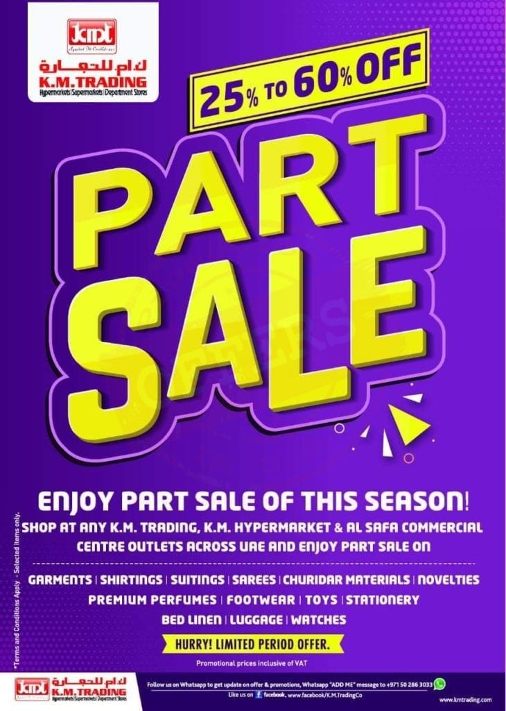 K.M.TRADING PART SALE