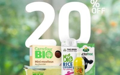 20% off on range of organic products at Carrefour